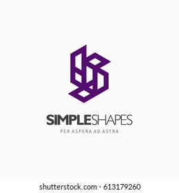 Modern colorful abstract vector logo or element design. Best for identity and logotypes. Simple shape.
