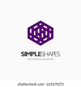 Modern colorful abstract vector logo or element design. Best for identity and logotypes. Simple shape.
