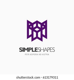 Modern colorful abstract vector logo or element design. Best for identity and logotypes. Simple shape.
