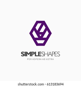 Modern colorful abstract vector logo or element design. Best for identity and logotypes. Simple shape.
