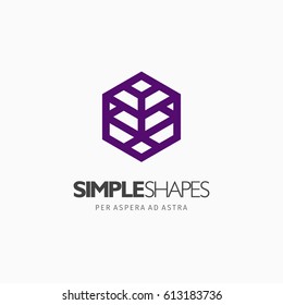 Modern colorful abstract vector logo or element design. Best for identity and logotypes. Simple shape.
