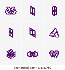 Modern colorful abstract vector logo or element design. Best for identity and logotypes. Simple shape.
