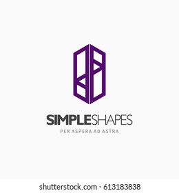 Modern colorful abstract vector logo or element design. Best for identity and logotypes. Simple shape.
