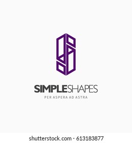 Modern colorful abstract vector logo or element design. Best for identity and logotypes. Simple shape.
