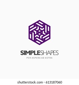 Modern colorful abstract vector logo or element design. Best for identity and logotypes. Simple shape.
