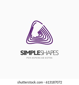 Modern colorful abstract vector logo or element design. Best for identity and logotypes. Simple shape.
