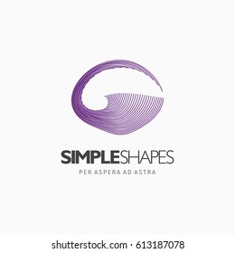 Modern colorful abstract vector logo or element design. Best for identity and logotypes. Simple shape.
