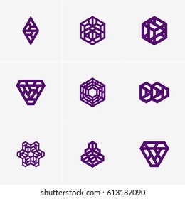 Modern colorful abstract vector logo or element design. Best for identity and logotypes. Simple shape.
