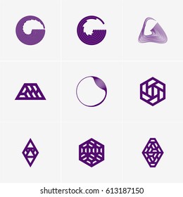 Modern colorful abstract vector logo or element design. Best for identity and logotypes. Simple shape.
