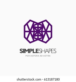 Modern colorful abstract vector logo or element design. Best for identity and logotypes. Simple shape.
