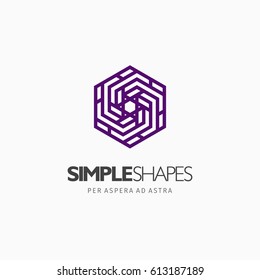 Modern colorful abstract vector logo or element design. Best for identity and logotypes. Simple shape.
