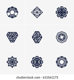 Modern colorful abstract vector logo or element design. Best for identity and logotypes. Simple shape.

