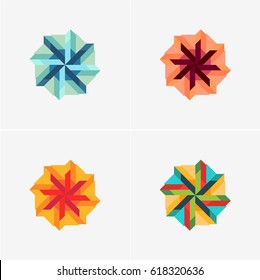 Modern colorful abstract vector logo or element design. Best for identity and logotypes. Simple shape.