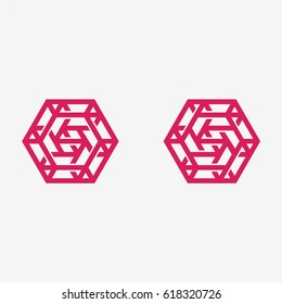 Modern colorful abstract vector logo or element design. Best for identity and logotypes. Simple shape.