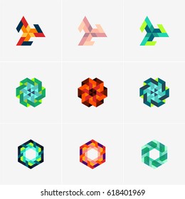 Modern colorful abstract vector logo or element design. Best for identity and logotypes. Simple shape.