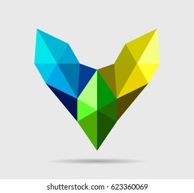 Modern colorful abstract vector logo or element design. Best for identity and logotypes. Simple shape.