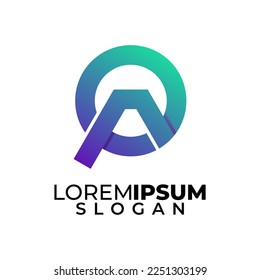 modern colorful anda gradient company and business logo