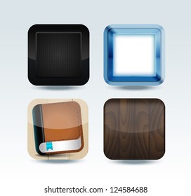 Modern colorful app icon set