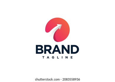 Modern and colorful arrow finance logo