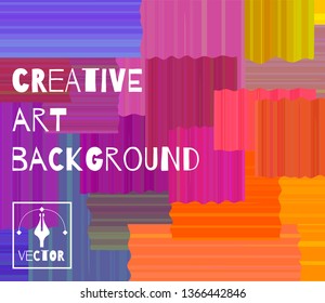 Modern colorful art template. Patchwork quilt. Brush strokes pattern.Creative design for your project. Vector illustration. - Vector