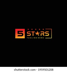 Modern, colorful and attractive 5 star logo design 