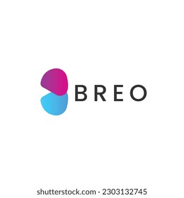 Modern Colorful B letter logo template