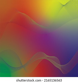 modern colorful background 3d rendering and abtract ribbon rainbow wave ,happy pride month