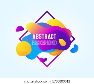Composición de fondo colorida moderna. Marco de diseño gráfico para el texto. Gráficos abstractos para ventas y promociones. Ilustración del vector líquido gradiente colorido. Buen uso para publicaciones publicitarias.