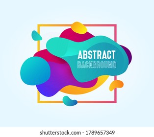 Composición de fondo colorida moderna. Marco de diseño gráfico para el texto. Gráficos abstractos para ventas y promociones. Ilustración del vector líquido gradiente colorido. Buen uso para publicaciones publicitarias.