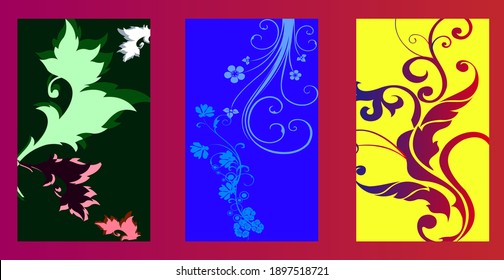 Modern colorful background design with different motifs, simple flat background design, suitable for all kinds of background designs with bright and attractive color displays