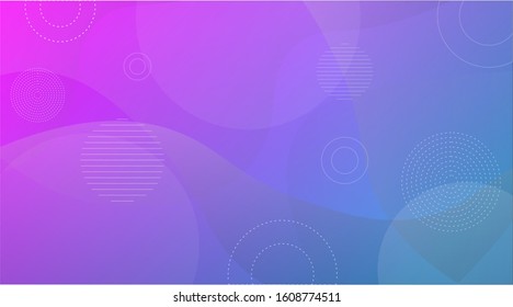 Modern colorful background design with gradient and transparency. Has shades of blue and bright purple with wavy shadow. Suitable for site background, banner, website header, poster, or ads template 