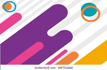 Modern colorful background design, simple flat background design, suitable for all kinds of background designs with a bright and attractive appearance, isolated with a white background.
