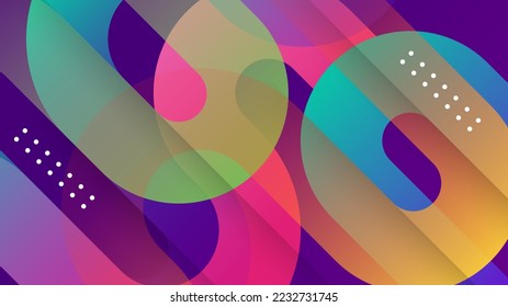 Modern colorful background with dynamic abstract geometric shapes elements decoration. Vector illustration for social media cover, presentation background, certificate background, business card design