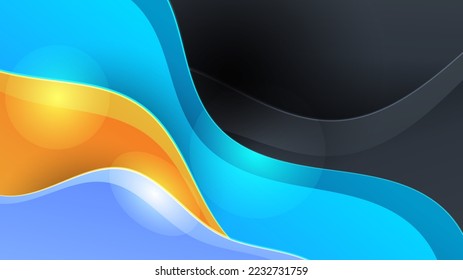 Modern colorful background with dynamic abstract geometric shapes elements decoration. Vector illustration for social media cover, presentation background, certificate background, business card design