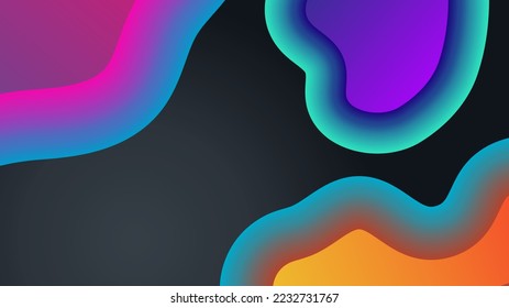 Modern colorful background with dynamic abstract geometric shapes elements decoration. Vector illustration for social media cover, presentation background, certificate background, business card design