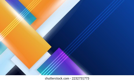 Modern colorful background with dynamic abstract geometric shapes elements decoration. Vector illustration for social media cover, presentation background, certificate background, business card design