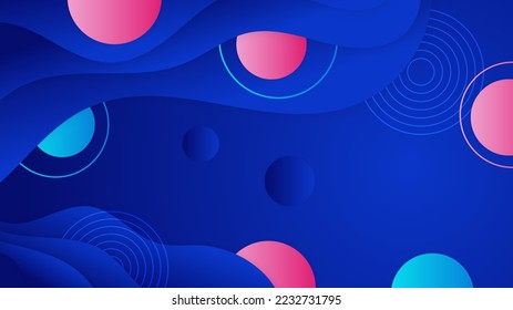 Modern colorful background with dynamic abstract geometric shapes elements decoration. Vector illustration for social media cover, presentation background, certificate background, business card design
