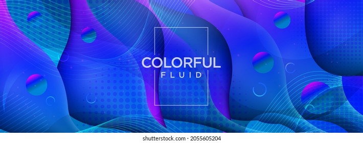 Fondo Colorido Moderno con el concepto de estilo dinámico fluido.