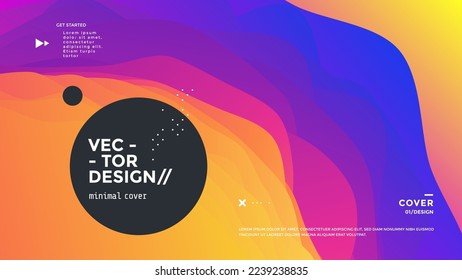 Modern colorful background. Fluid wavy gradients banner.