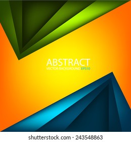 Modern colorful background overlap layer on blue and green dark background for text and message design , vector