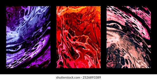 Modern colorful background in the style of liquid art. The illusion of a spilled colored liquid.Interior design, paintings, covers, posters and creative ideas