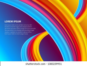 Modern colorful background for your design. Bright liquid forms.