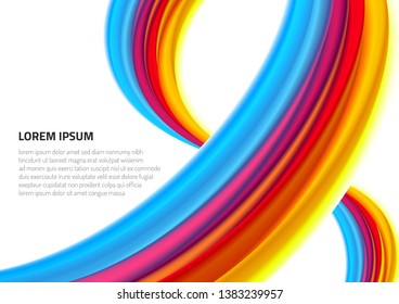 Modern colorful background for your design. Bright liquid forms.