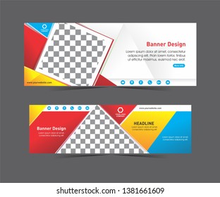 modern colorful banner design template