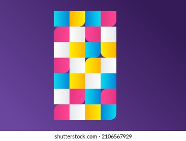 Modern colorful bauhaus pattern background. Modern geometric abstract background covers. Cool gradient shapes composition, vector covers design