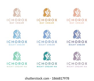 A modern and colorful beauty product logo