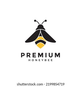 diseño moderno y colorido del logo de la abeja