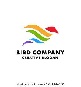 Modern Colorful Bird Logo Template