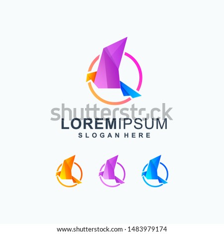 Modern Colorful Bird Logo Template