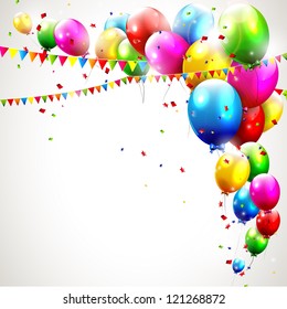 Modern colorful birthday background